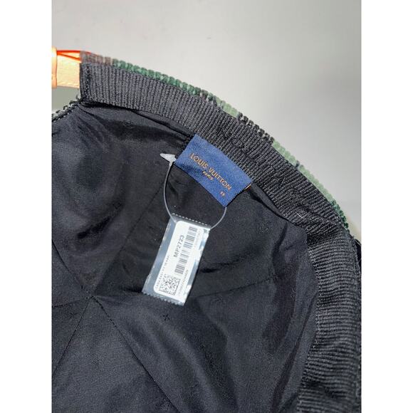 Louis Vuitton Easy Fit Camo Kaki Green Black LV Logo Sun Cap Baseball Hat 58cm - Picture 12 of 12